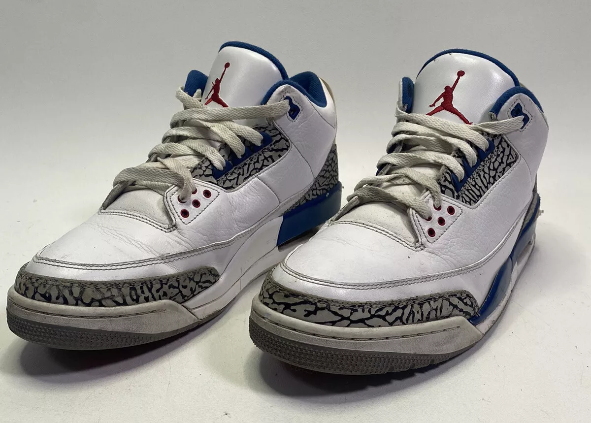 Jordan 3 hotsell blue and red