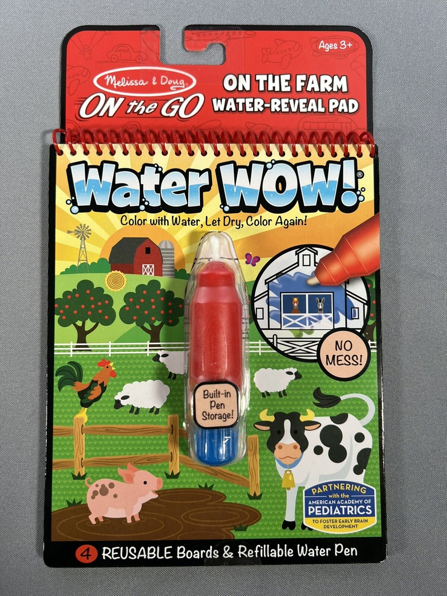 Melissa Doug Water Wow Books On The Farm Reusable Coloring Pad New