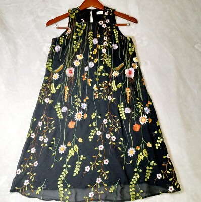 CALVIN KLEIN Embroidered Floral Lace Lined A Line Dress Multicolor Womens Size 2 | eBay CALVIN KLEIN Embroidered Floral Lace Lined A Line Dress Multicolor Womens Size 2 | eBay