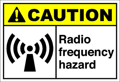 Radio Frequency Hazard Caution OSHA / ANSI Aluminum METAL Sign