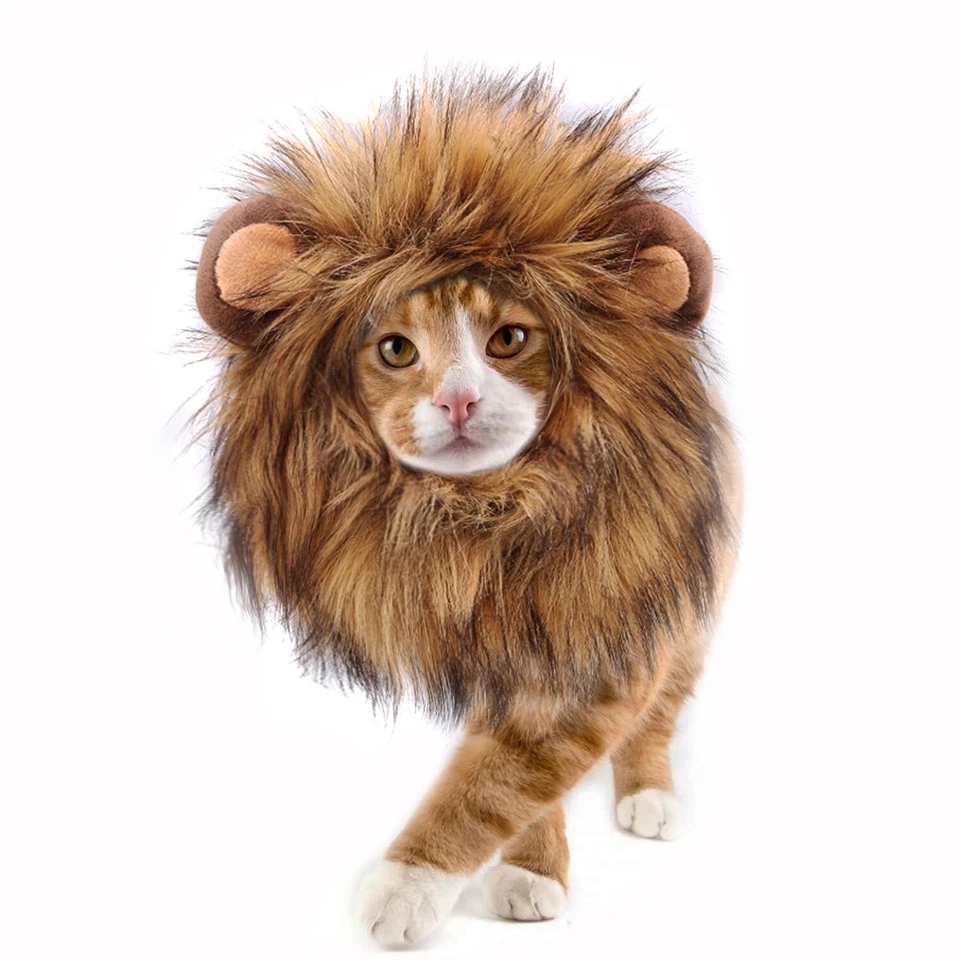 Lion Mane for Cats, Funny Halloween Costume for Cats, Snoods for Cats - Image 2 of 4