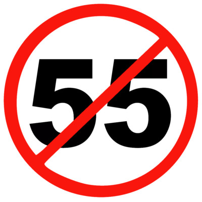 No 55 sticker speed limit sign weatherproof bumper vinyl decal | eBay