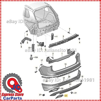 5NN807833 2ZZ VOLKSWAGEN GENUINE OEM TIGUAN REAR LEFT EXHAUST TRIM