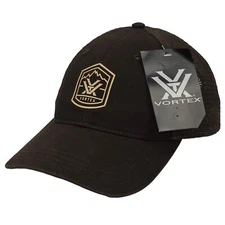 VORTEX Optics Hat - Snapback Trucker Shooting Cap Brown Mesh Back Firearms - NEW