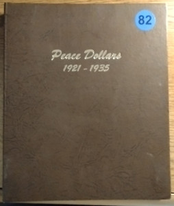 PEACE DOLLARS 1921-1935 #7175 - DANSCO ALBUM - GENTLY USED ***SHIPS FREE****#82