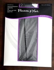 Preston & York Size Tall Fishnet with Backseam Pantyhose Control Top, Jet Black