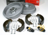 FüR VW Vento - Zimmermann Bremstrommeln ABS Ringe Backen ZubehöR Radzylinder Hin