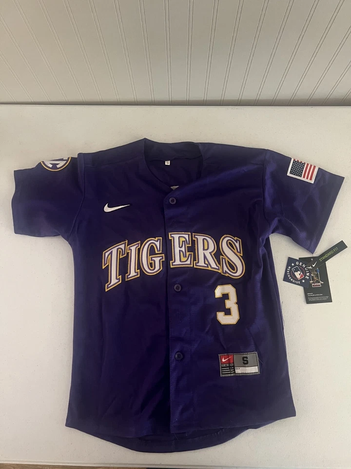 Dylan Crews LSU Tigers Nike Baseball Jersey YOUTH SIZES - Image 4 of 4