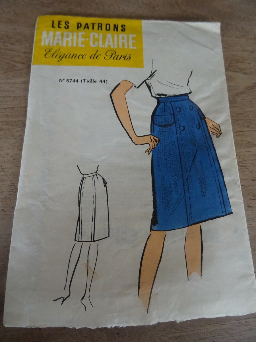 Patron Ancien Marie Claire Robe Droite Année 1960 - Occasion Avec Défauts D'usage