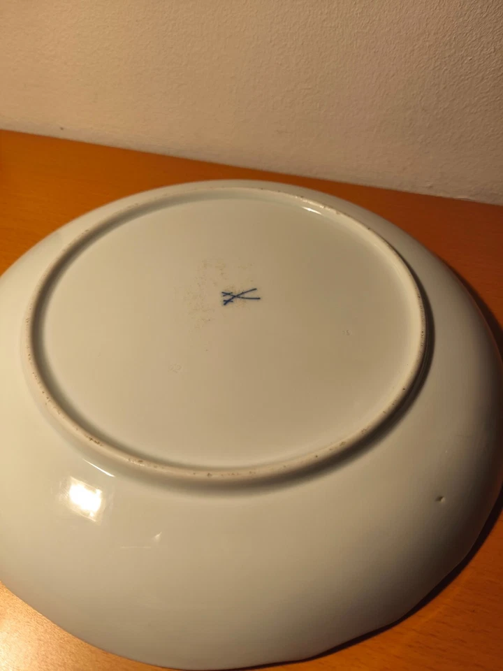 Meissner Tortenplatte, Obstteller, 27 cm Durchmesser, zeitlos weiß, unbeschädigt - Bild 4 von 4