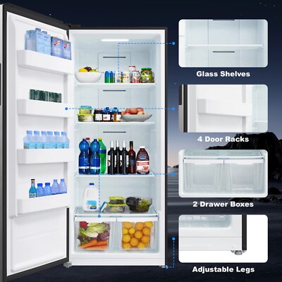 スーパーフラット 21 CU.FT Left Door Garage Freezer 33 Inch Upright Freezer in