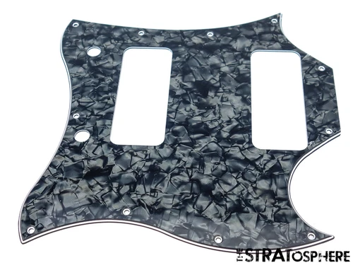 * NEW Black Pearloid PICKGUARD for USA Gibson SG *Special* P-90s 3 Ply 11 Hole