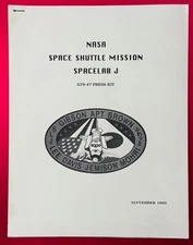 SPACELAB J STS-47  NASA SPACE SHUTTLE MISSION ORIGINAL PRESS KIT