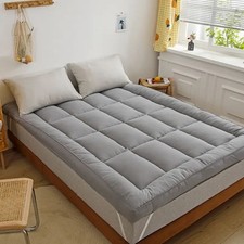 Mattress Topper Pad Quilted Fitted Mattress Cover Pillow Queen / US Shipping