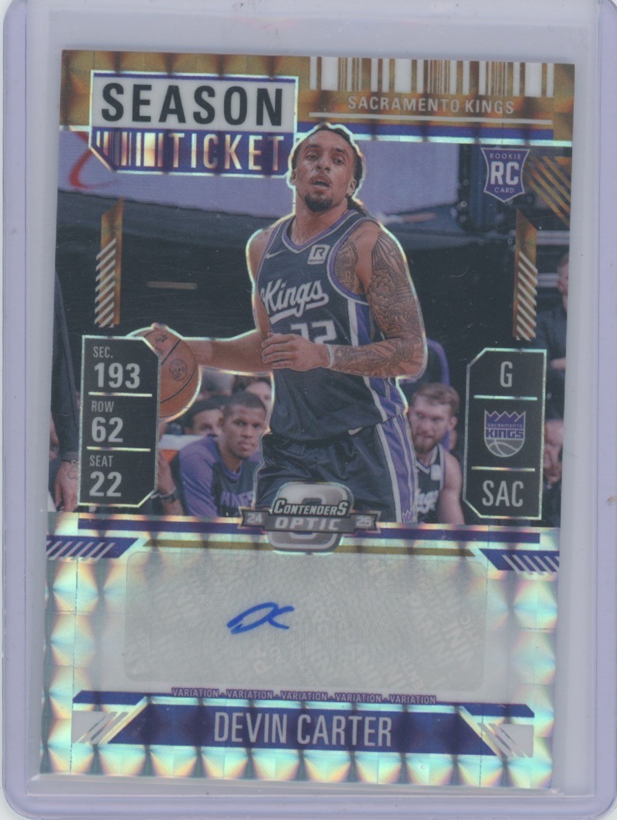 2024 Contenders Season Ticket Devin Carter #RVT-DEV Auto RC /75