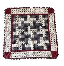 Handmade Patriotic Quilt Wall Hanging 40  x40  Red White Blue Valor Hero Country