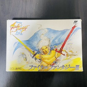 Final Fantasy IIl 3 Nintendo Famicom Square 1990 SQF-FC Japanese Version Retro