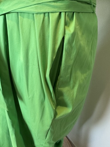 Alex Marie BRR Collection Everly V Neck Puff Sleeve Green Midi Dress Size Large - Bild 3 von 15