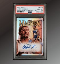 2024 TOPPS FINEST MASTERS AUTOGRAPH MASTERS AUTO-REFRACTOR MAGIC JOHNSON PSA 10