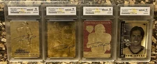 “4” TOM BRADY 2000 FLEER SIGNATURE SERIES GRADED GEM-MT 10 23KT GOLD ROOKIE LOT