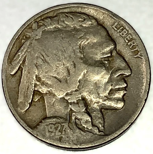 1927-P Buffalo Nickel 5C Fine (F) FULL DATE Philadelphia Actual Coin Shown -2110