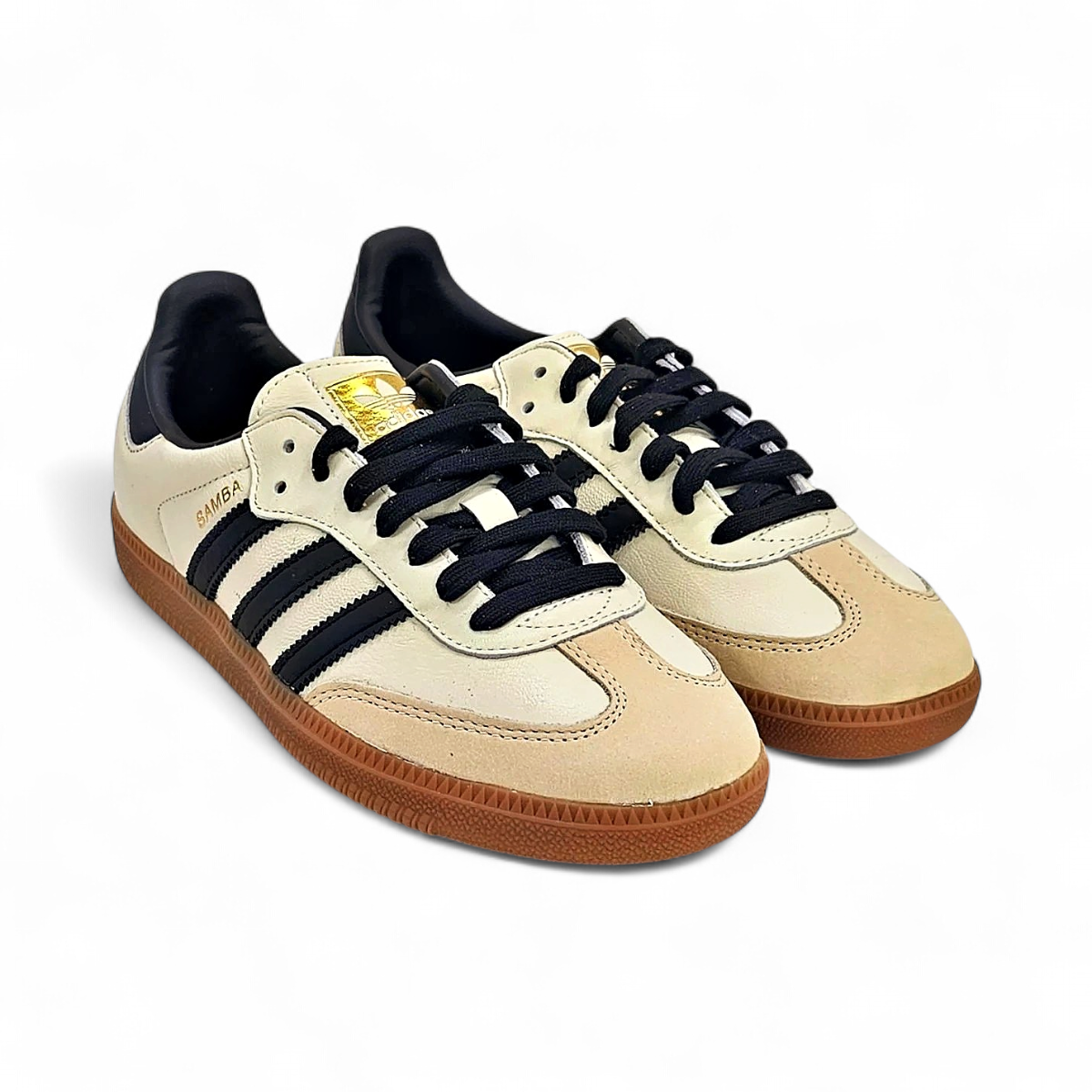 Adidas Women's Samba OG Sneaker Shoe (Size 9) Cream/Black ID0478