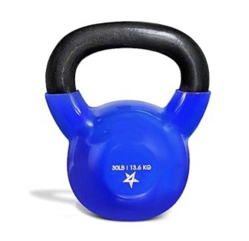 Yes4All 30 lbs Vinyl Coated Kettlebell Great for Full Body Workout - K3TC