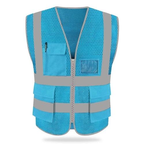 HYCOPROT High Visibility Mesh Safety Reflective Vest with Pockets and Zipper,... - product listing photo