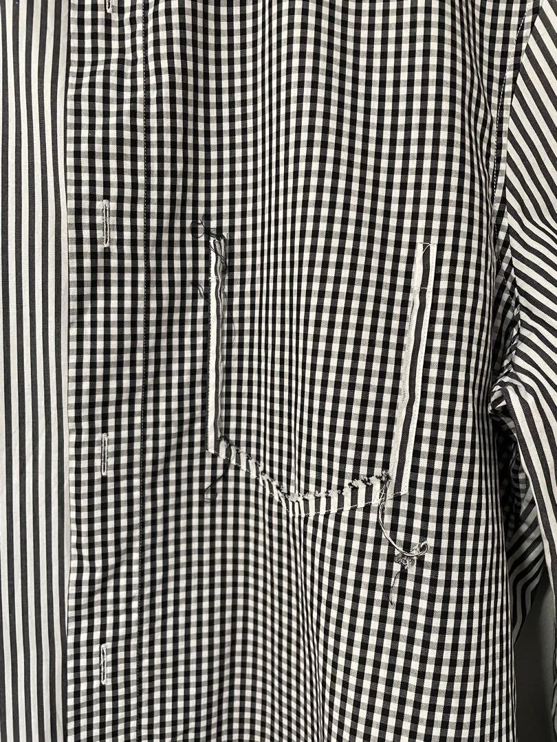 Maison Margiela Vestito Camicia Tela Bianco x Nero Uomo Taglia 40