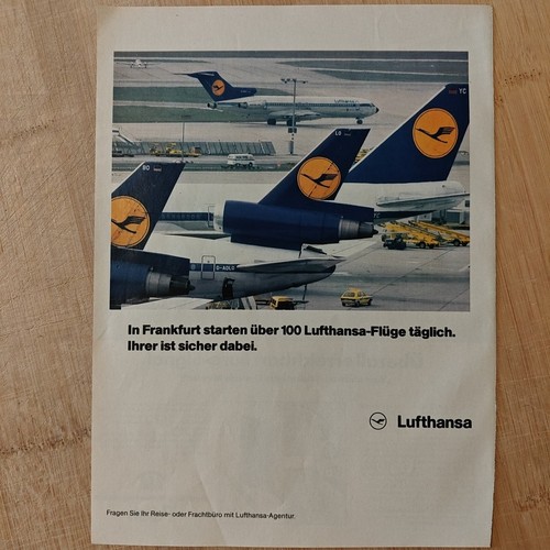 Lufthansa Boeing 747 1978 vintage publicidad anuncio anuncio Advert Adv Poster - Imagen 4 de 4
