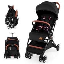 Babyjoy Lightweight Baby Stroller Aluminium Frame w/ Net for Travel Black