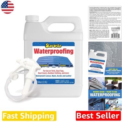 Waterproofing Liquid 64 Fl Oz - Marine Grade Waterproofer, Stain, UV Shield