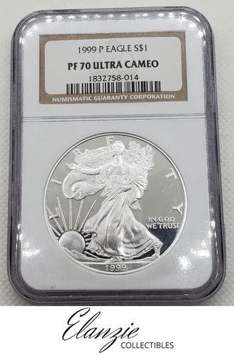 1999-P Proof American Silver Eagle NGC PF70
