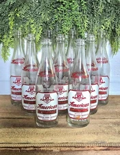 Set of 9 Vintage American Beverages Soda Waters Glass Bottles Milwaukee, WI