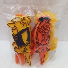 Vintage Hanna Barbera 1994 The Flintstones Plastic Cake Pick Topper Set of 12