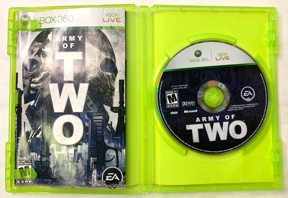 Army of Two (Microsoft Xbox 360, 2008)  CIB Game - Image 2 of 4