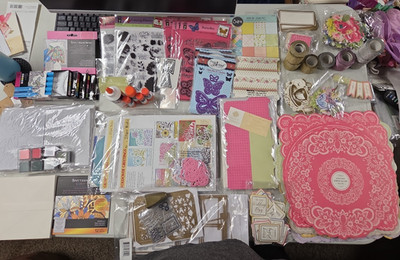 Huge Card Making Craft Lot HOTP Anna Griffin Spectrum Noir Sizzix Dies Stamps