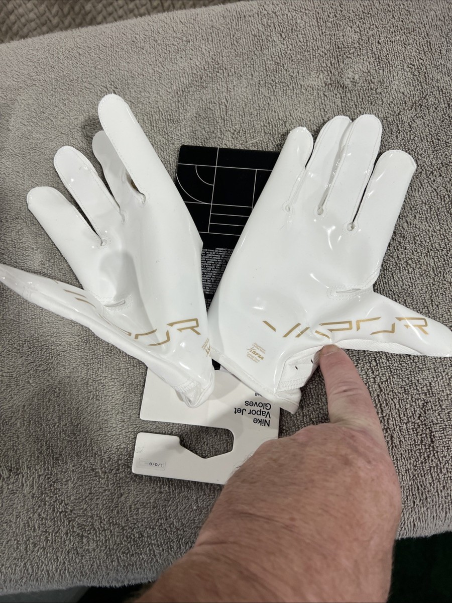 Nike Vapor Jet 8.0 Football Gloves Adult Unisex M White/blue for