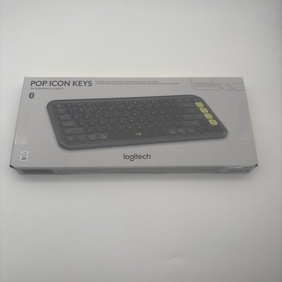 Logitech POP ICON Keys Wireless Bluetooth Keyboard - Graphite and Green
