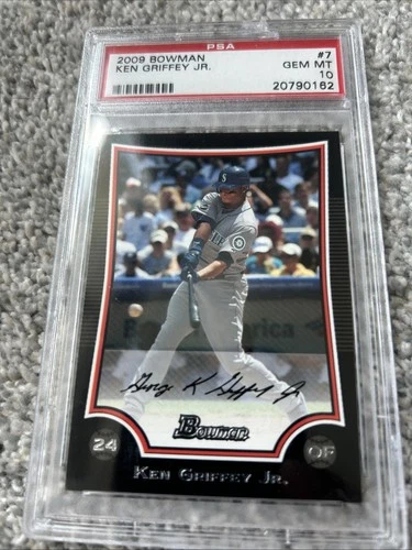 2009 Bowman #7 Ken Griffey Jr. Seattle Mariners PSA 10 GEM MINT Low Pop 9