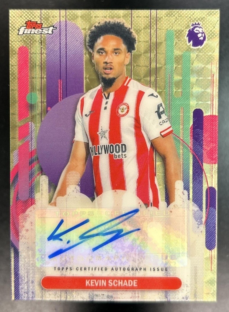 2025-26 Finest Premier League Kevin Schade Auto Refractor SuperFractor #1/1 view 1