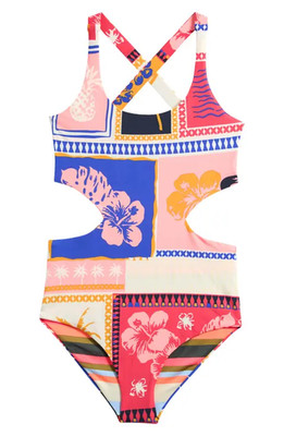 New! $50 Maaji Girls Paradis Postals Aurorally One Piece Swimsuit Sz 10
