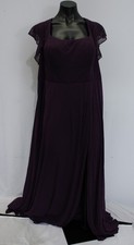 Azazie Women's Bondi A-Line Ruffled Chiffon Dress JL3 Grape Size US:A20 NWT