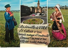 14 - Vire - Multivues - Folklore - Andouille de Vire - Flamme Postale de Vire -