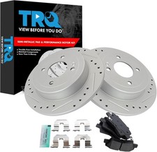 Rear Brake Pad & Rotor Kit - Semi-Metallic, GCoated, Hyundai Accent and Kia Rio