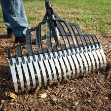 Razor-Back 51-Inch Fiberglass Handle Rake – 24-Tine Steel Fan Rake For Yard, Garden & Leaves 2 thumbnail image