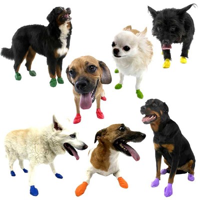 PawZ Dog Boots Shoes 12-pack Waterproof Rubber TINY-XXS-XS-SM-MED-LG US SELLER