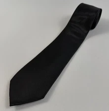 Van Heusen Men Polyester Narrow Neck Tie  Black  NWOT