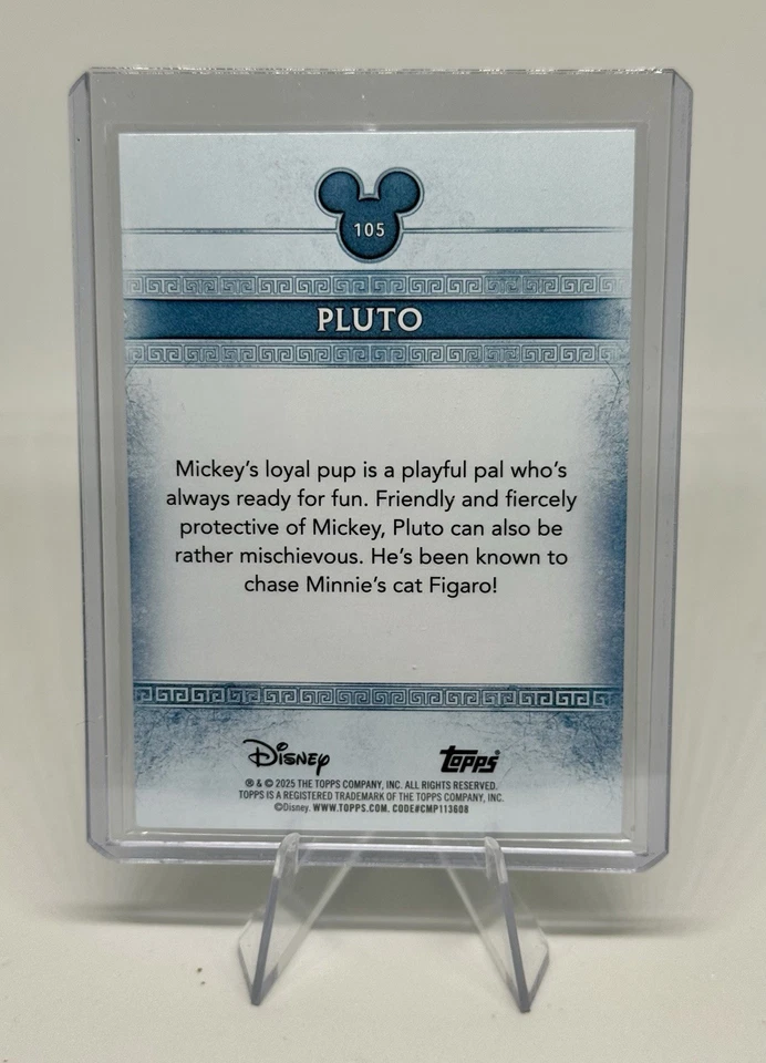 2025 Topps Disney Mint Platinum Tier #105 Pluto 65/99 Foto 2 de 2