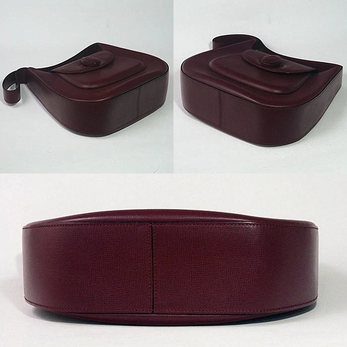 Cartier Must De Turnlock Shoulder Bag Red Leather Gold Hardware Authentic - Image 4 of 4